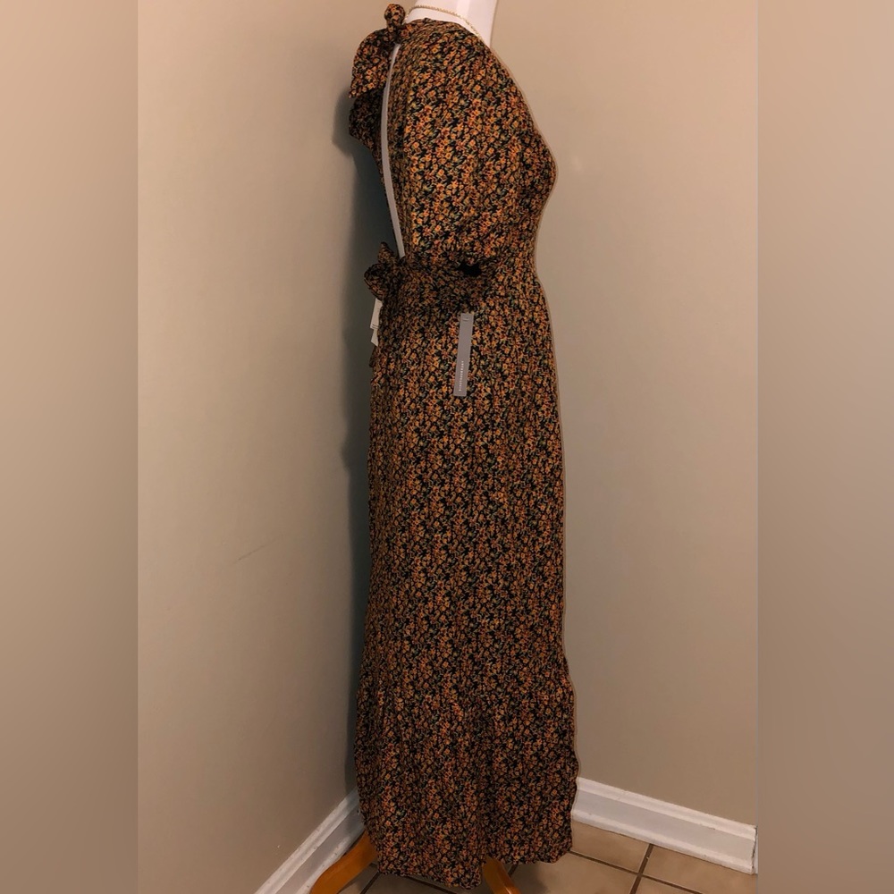 NWT Faithfull the Brand Romilla Linen from Anthropologie Floral Midi Dress,Sz-6 - Picture 9 of 13